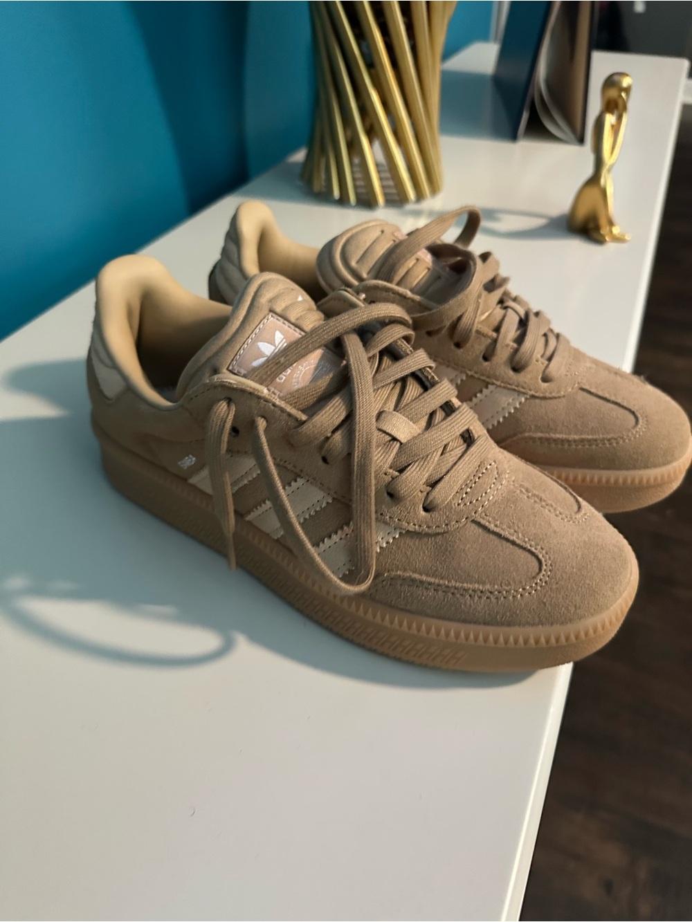 adidas Suede Casual Sneakers in Tan